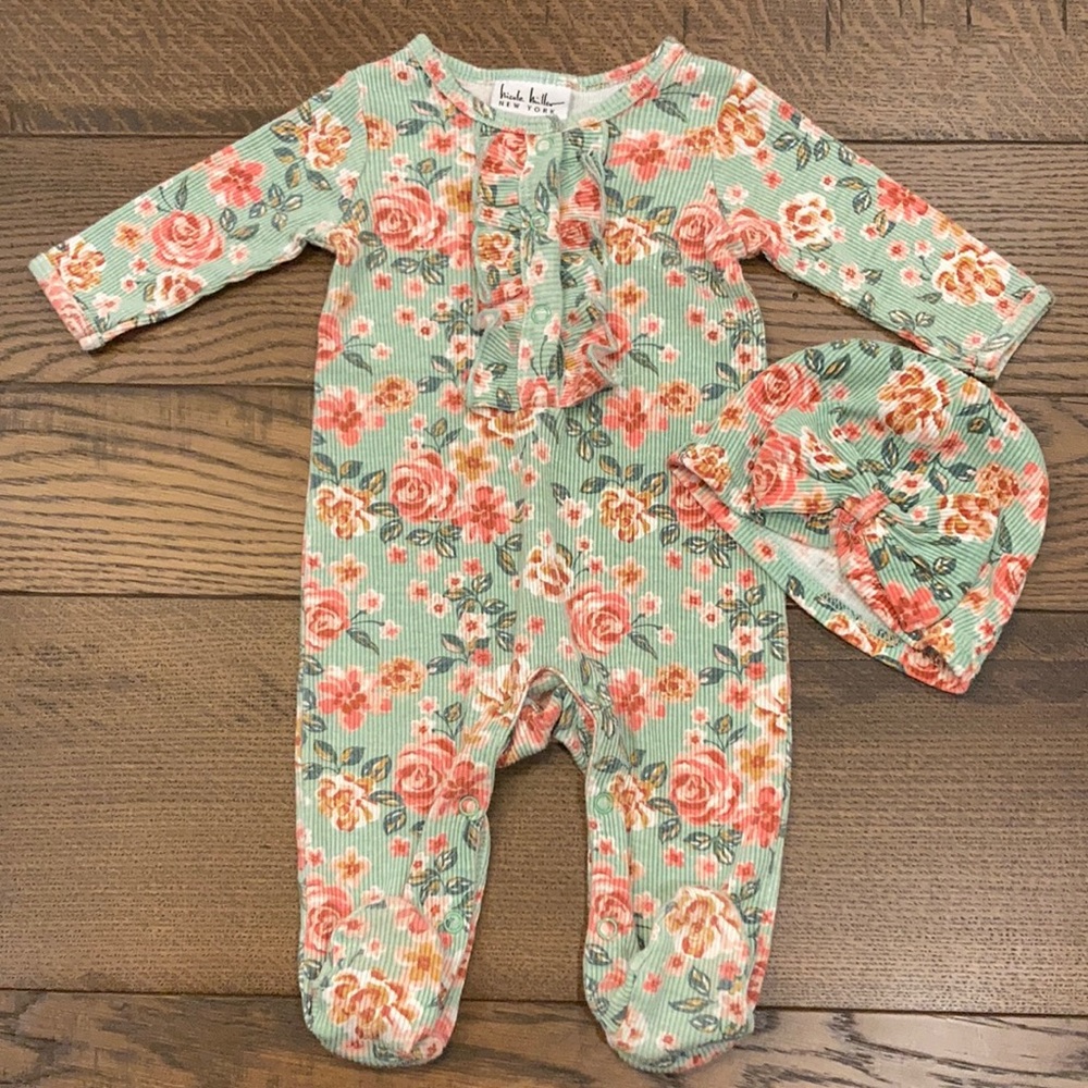 3-6 month Nicole Miller New York outfit & hat